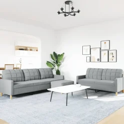 3-delige Loungeset met voetenbank stof><noscript><img width=