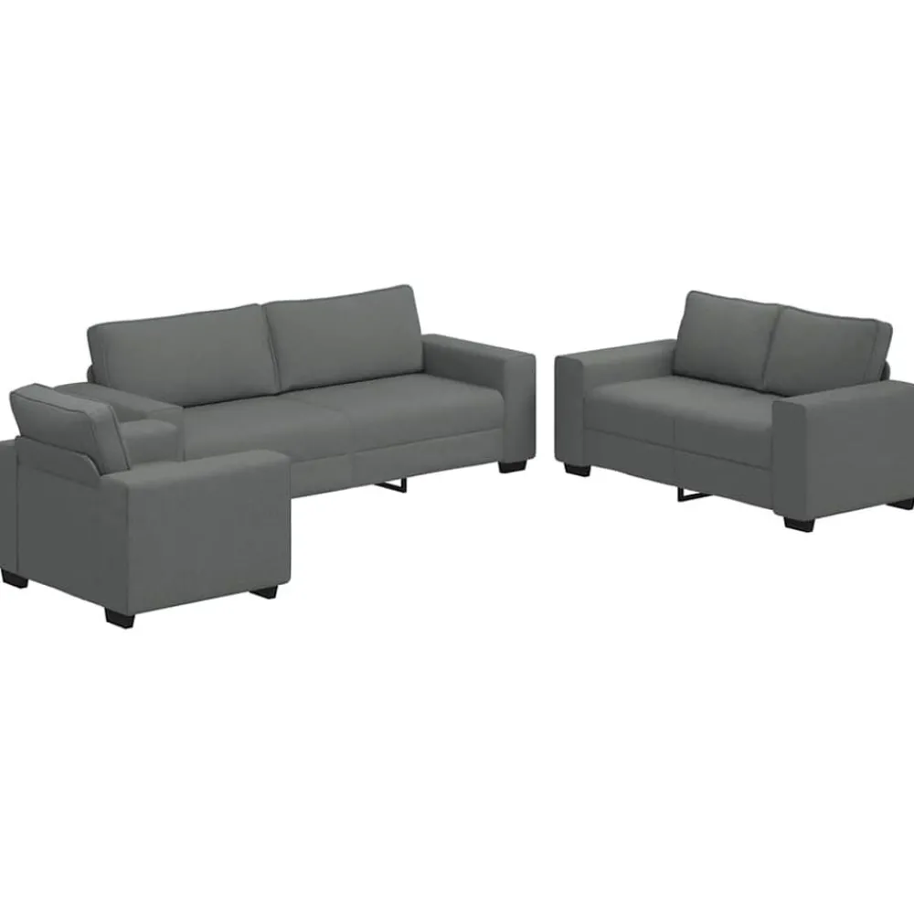 3-delige Loungeset met kussens stof>vidaXL Outlet