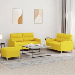 3-delige Loungeset met kussens stof>vidaXL Best