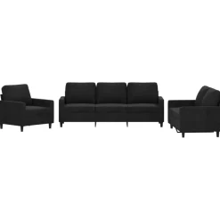 3-delige Loungeset met kussens fluweel>vidaXL Hot