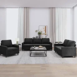 3-delige Loungeset met kussens fluweel>vidaXL Hot
