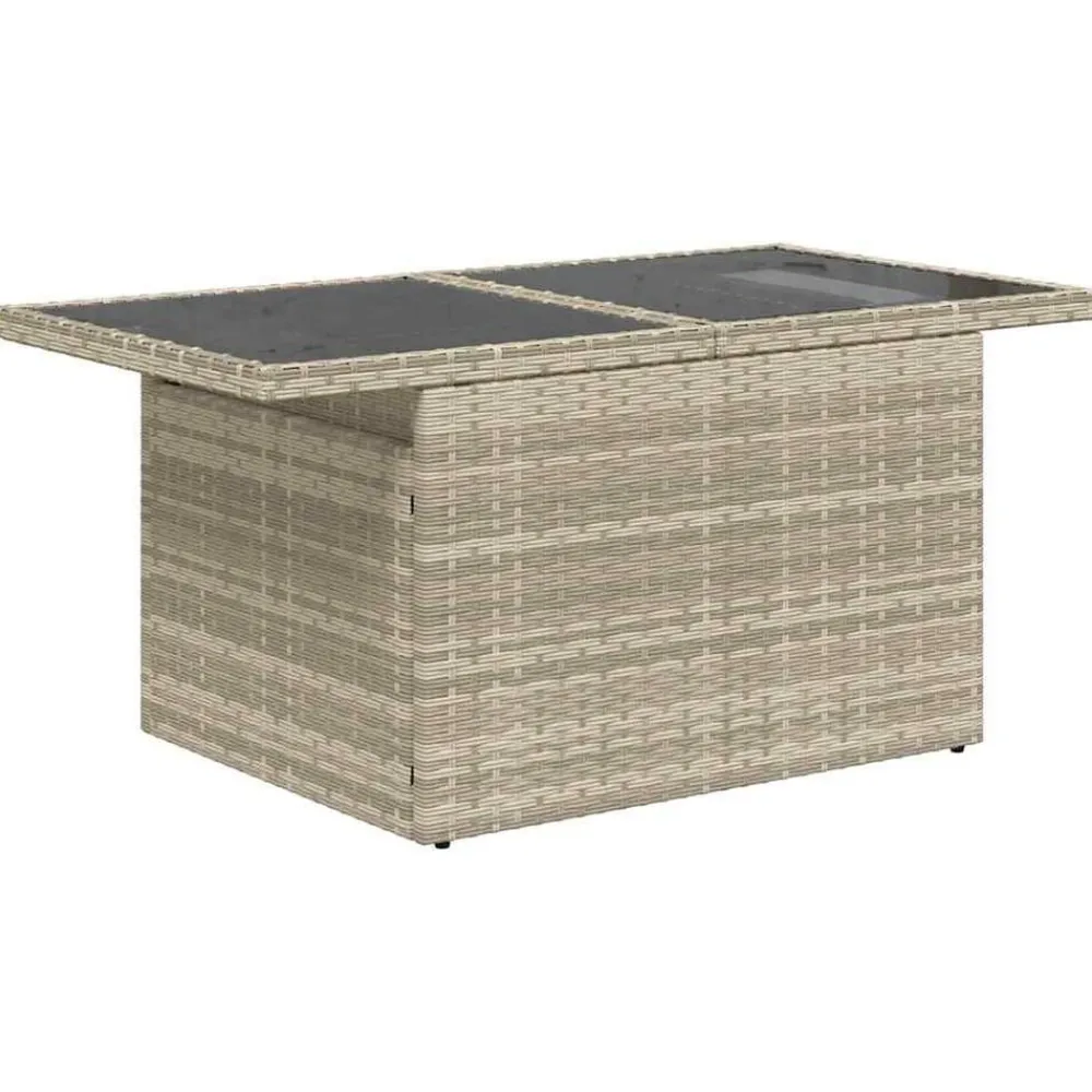 Tuinmeubelen*vidaXL 6-delige Loungeset met kussens poly rattan Lichtgrijs