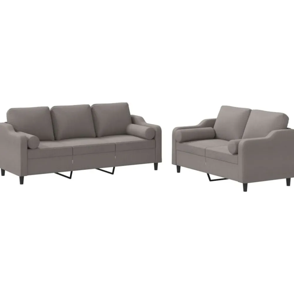 2-delige Loungeset met kussens stof>vidaXL Sale