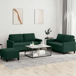 3-delige Loungeset met kussens fluweel>vidaXL Clearance