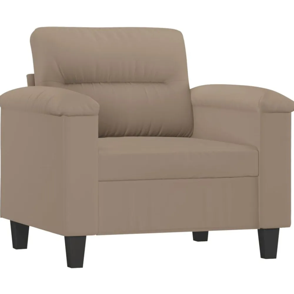 3-delige Loungeset met kussens microvezelstof>vidaXL Sale