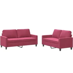 2-delige Loungeset met kussens fluweel>vidaXL Hot