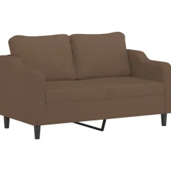 Banken*vidaXL 4-delige Loungeset met kussens stof bruin