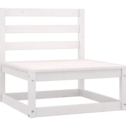 Tuinmeubelen*vidaXL 2-delige Loungeset massief grenenhout Wit