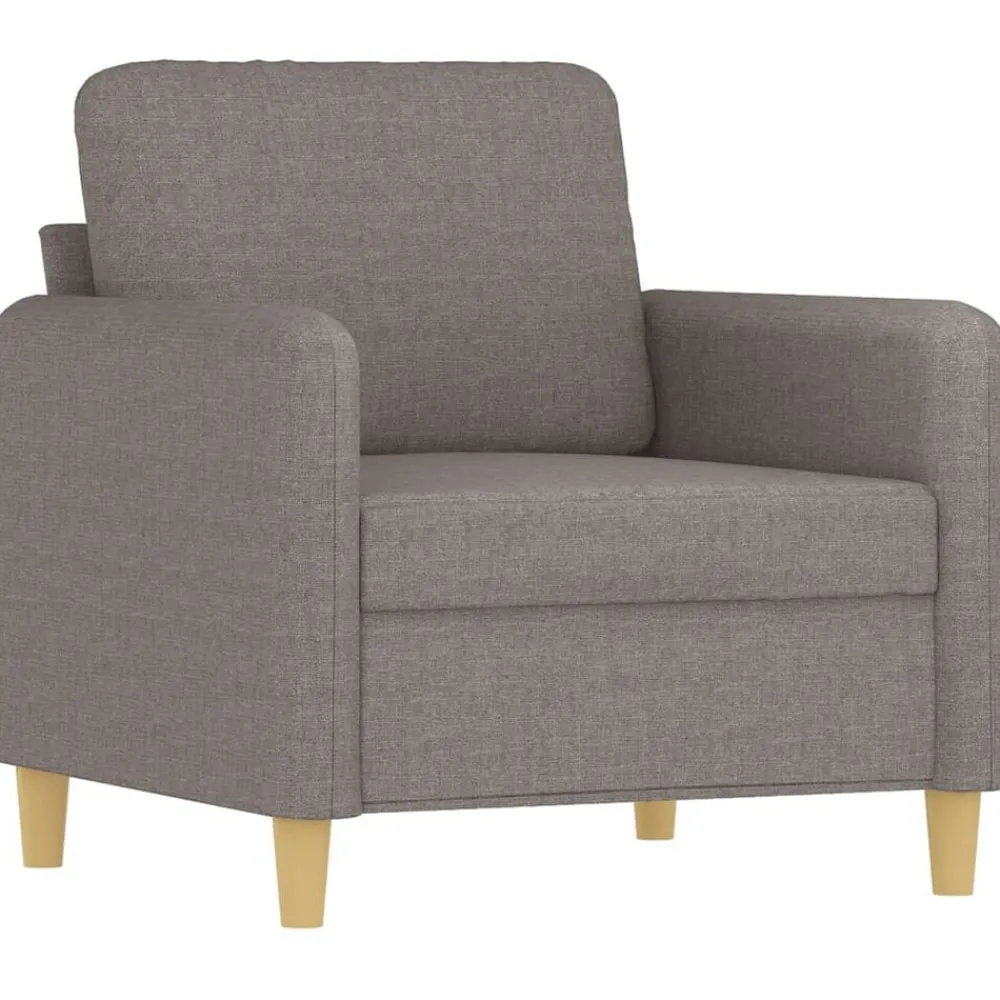 Banken*vidaXL 3-delige Loungeset met kussens stof Taupe