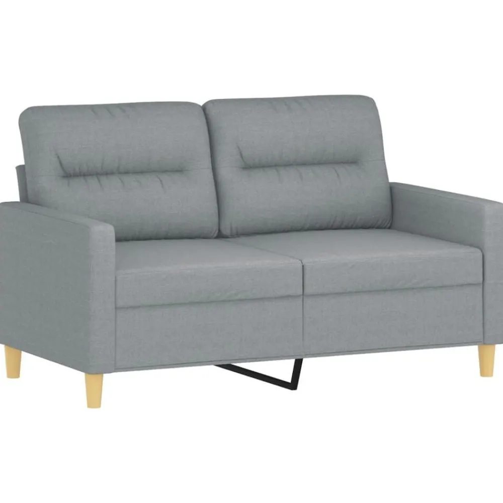 Banken*vidaXL 3-delige Loungeset met kussens stof Lichtgrijs