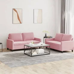2-delige Loungeset met kussens fluweel>vidaXL New