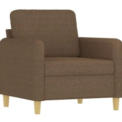 Banken*vidaXL 4-delige Loungeset met kussens stof Bruin