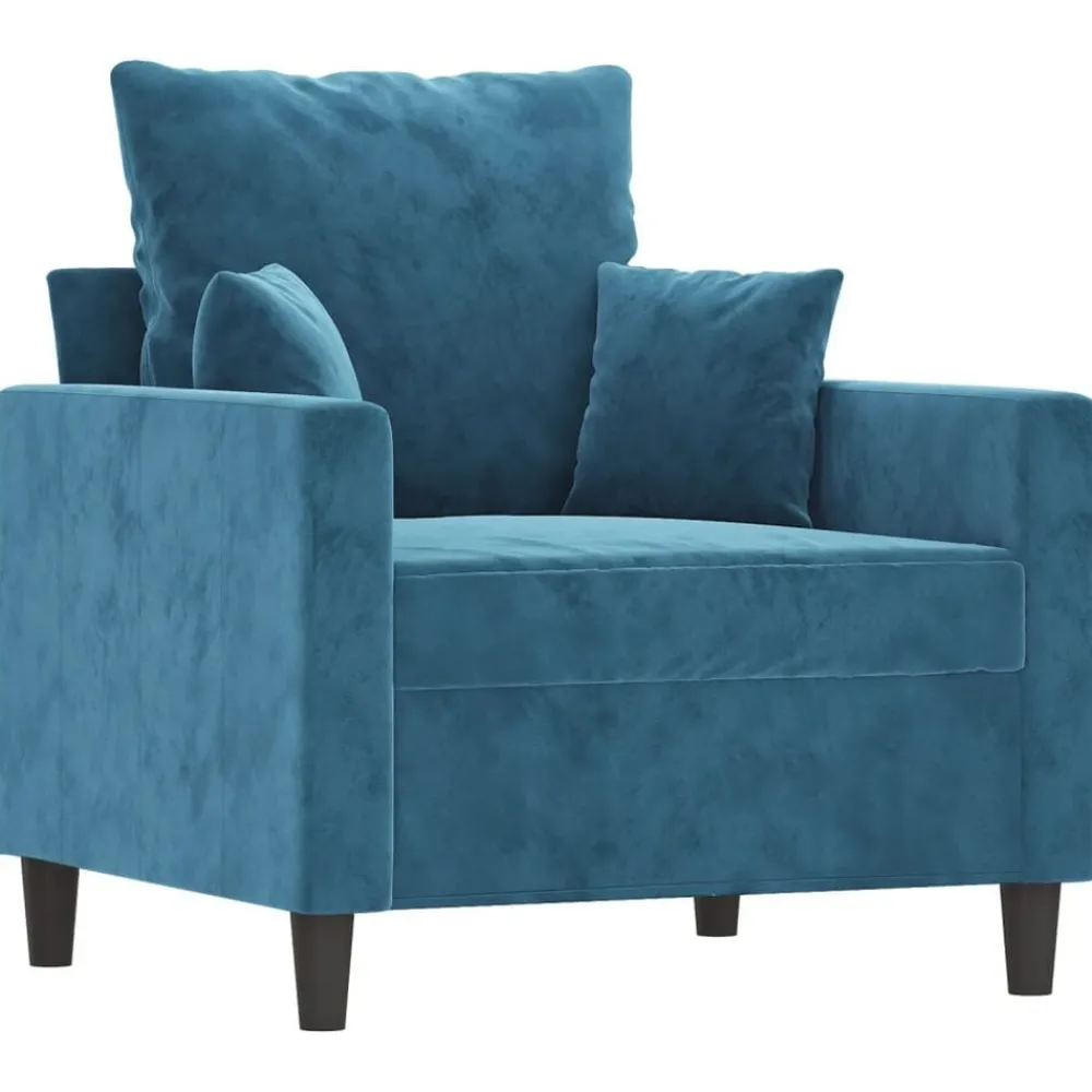 3-delige Loungeset met kussens fluweel>vidaXL Best