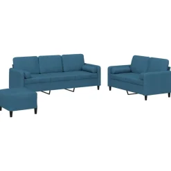 3-delige Loungeset met kussens fluweel>vidaXL Sale