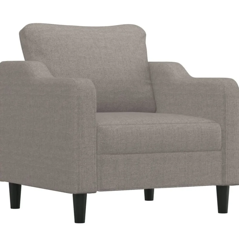 Banken*vidaXL 3-delige Loungeset met kussens stof Taupe