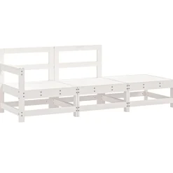 3-delige Loungeset massief grenenhout wit>vidaXL Discount