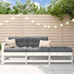 3-delige Loungeset massief grenenhout wit>vidaXL Discount