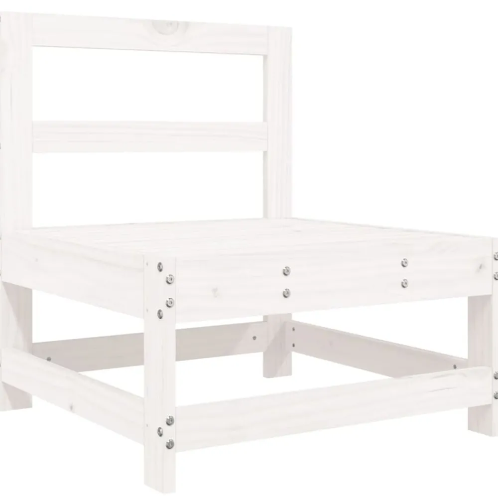 3-delige Loungeset massief grenenhout wit>vidaXL Discount