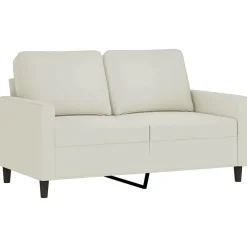 Banken*vidaXL 2-delige Loungeset met kussens fluweel crèmekleurig Crème