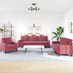 3-delige Loungeset met kussens fluweel><noscript><img width=