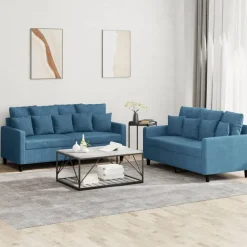 2-delige Loungeset met kussens fluweel>vidaXL Outlet