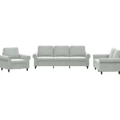 3-delige Loungeset met kussens fluweel>vidaXL Discount