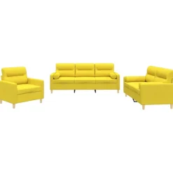 3-delige Loungeset met kussens stof>vidaXL Hot