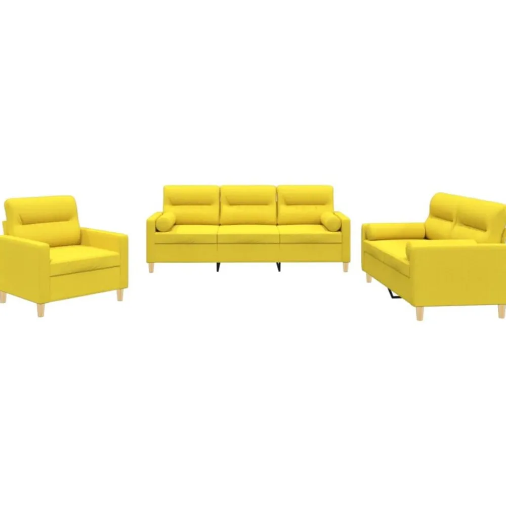3-delige Loungeset met kussens stof>vidaXL Hot