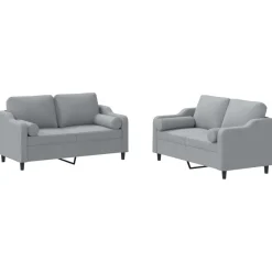 2-delige Loungeset met kussens stof>vidaXL Outlet