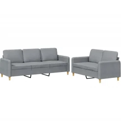 2-delige Loungeset met kussens stof>vidaXL Best