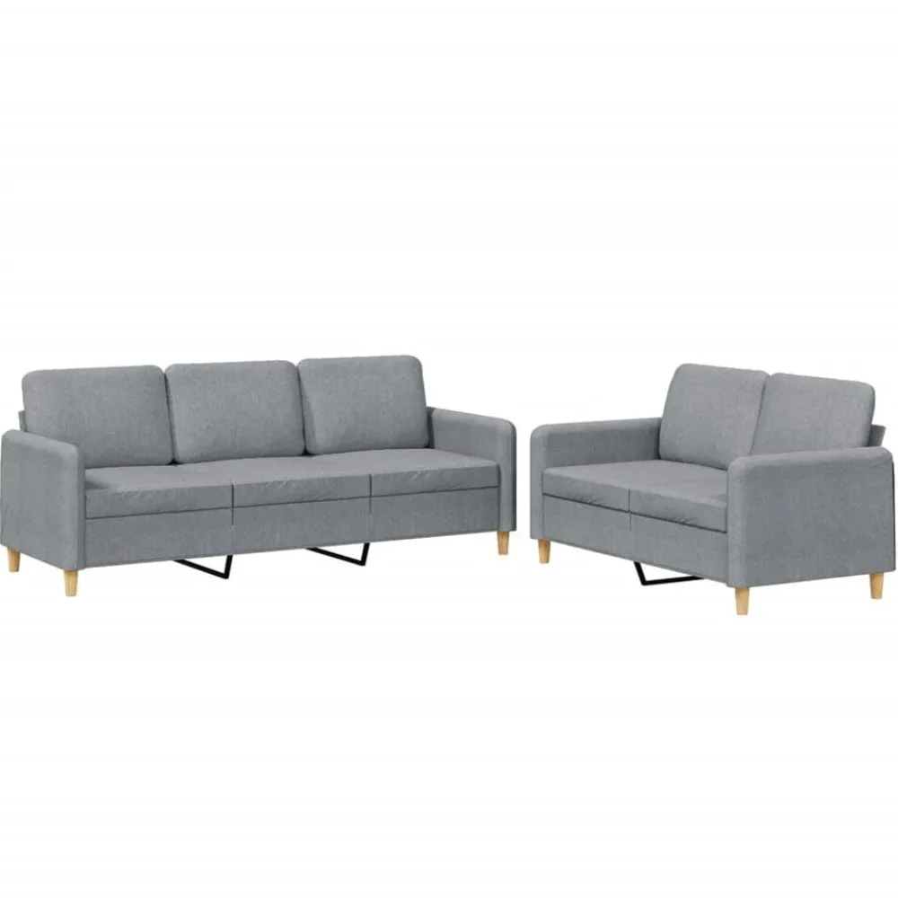 2-delige Loungeset met kussens stof>vidaXL Best