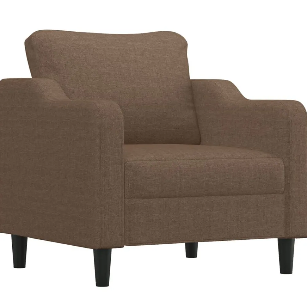Banken*vidaXL 3-delige Loungeset met kussens stof bruin