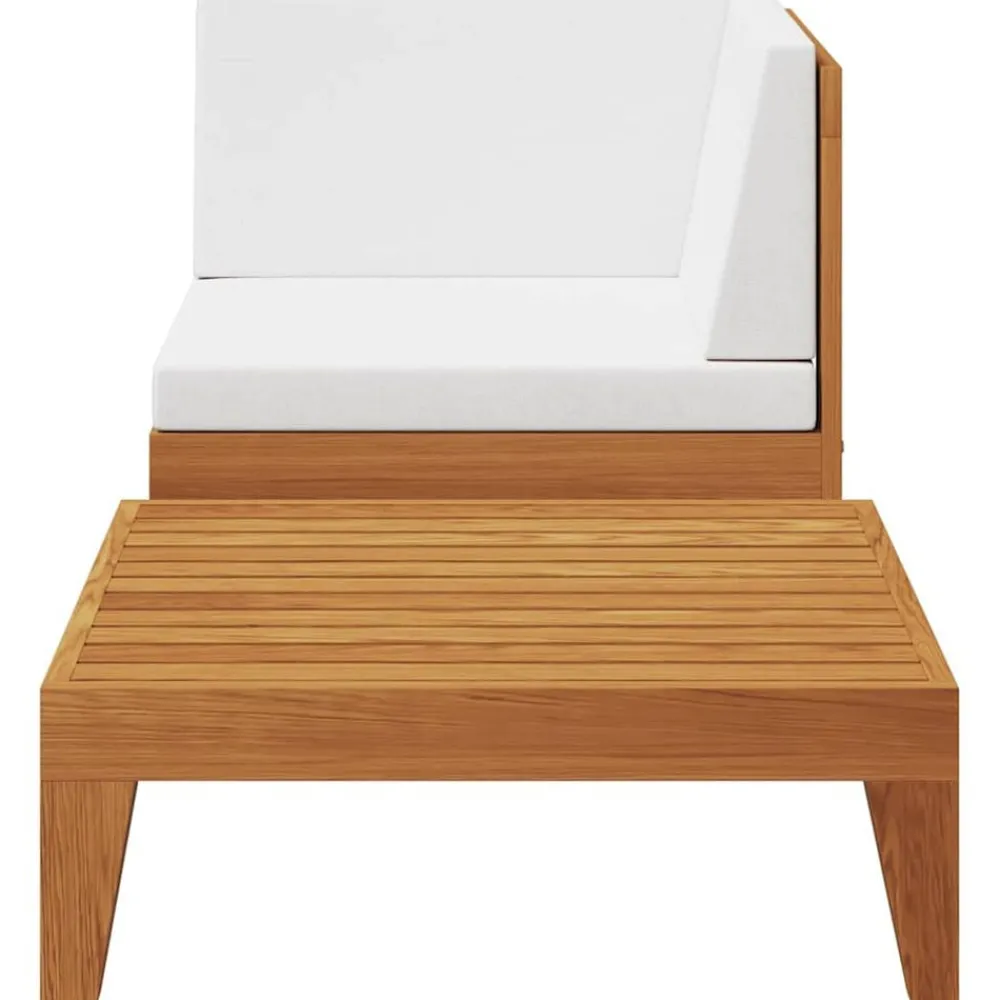2-delige Loungeset met kussens massief acaciahout>vidaXL Hot