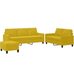3-delige Loungeset met kussens fluweel>vidaXL Outlet