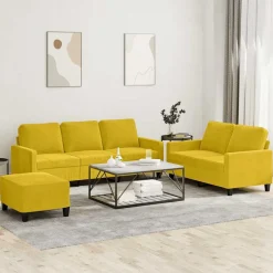 3-delige Loungeset met kussens fluweel>vidaXL Outlet