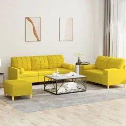 3-delige Loungeset met kussens stof>vidaXL Sale