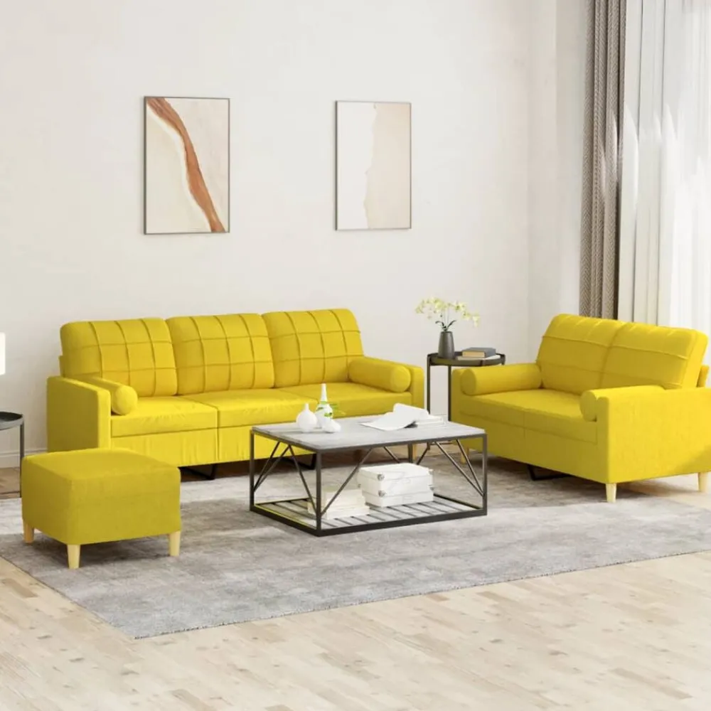 3-delige Loungeset met kussens stof>vidaXL Sale