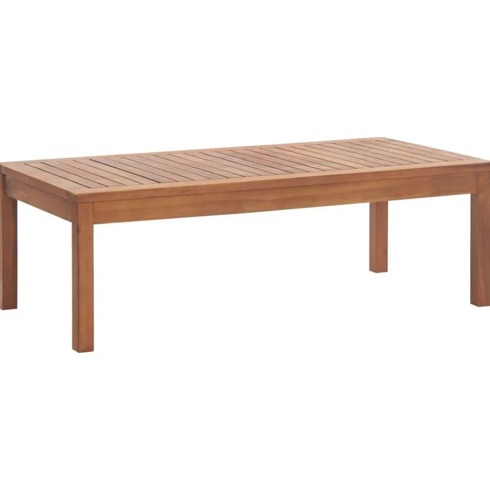 Tuinmeubelen*vidaXL 4-delige Loungeset met kussens massief acaciahout Bruin en grijs