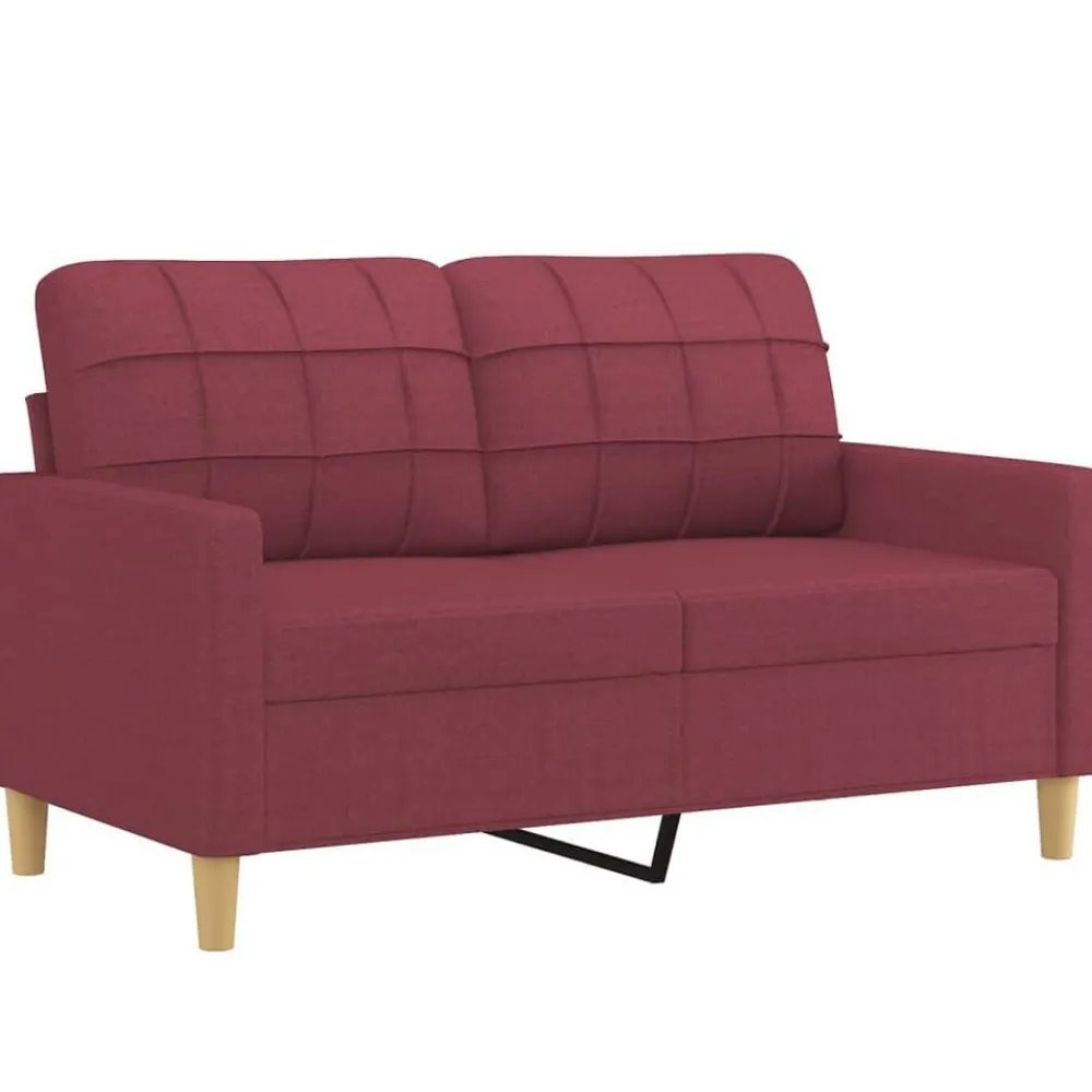 2-delige Loungeset met kussens stof>vidaXL