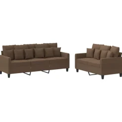 2-delige Loungeset met kussens stof>vidaXL Best