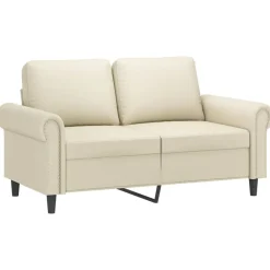 Banken*vidaXL 3-delige Loungeset met kussens kunstleer crème Crème