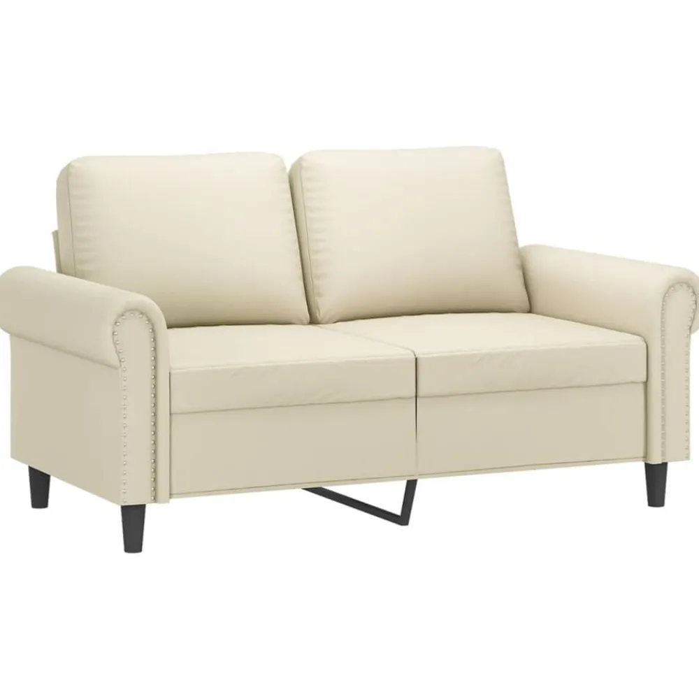 Banken*vidaXL 3-delige Loungeset met kussens kunstleer crème Crème