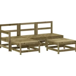 5-delige Loungeset met kussens geïmpregneerd grenenhout><noscript><img width=