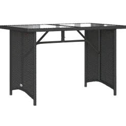 Tuinmeubelen*vidaXL 6-delige Loungeset met kussens poly rattan Zwart