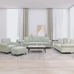 4-delige Loungeset met kussens fluweel>vidaXL