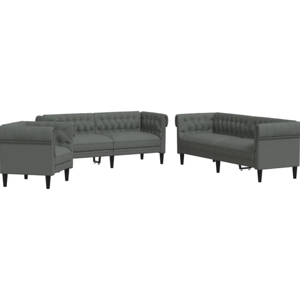 3-delige Loungeset stof>vidaXL Sale