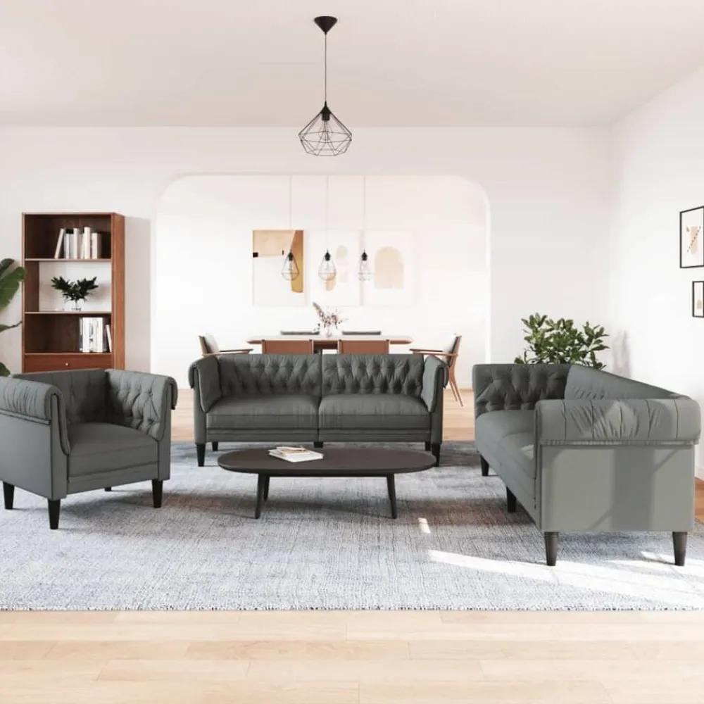 3-delige Loungeset stof>vidaXL Sale