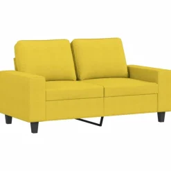 Banken*vidaXL 3-delige Loungeset stof Lichtgeel