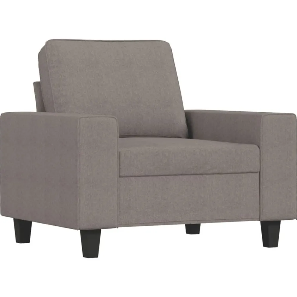 Banken*vidaXL 3-delige Loungeset stof Taupe