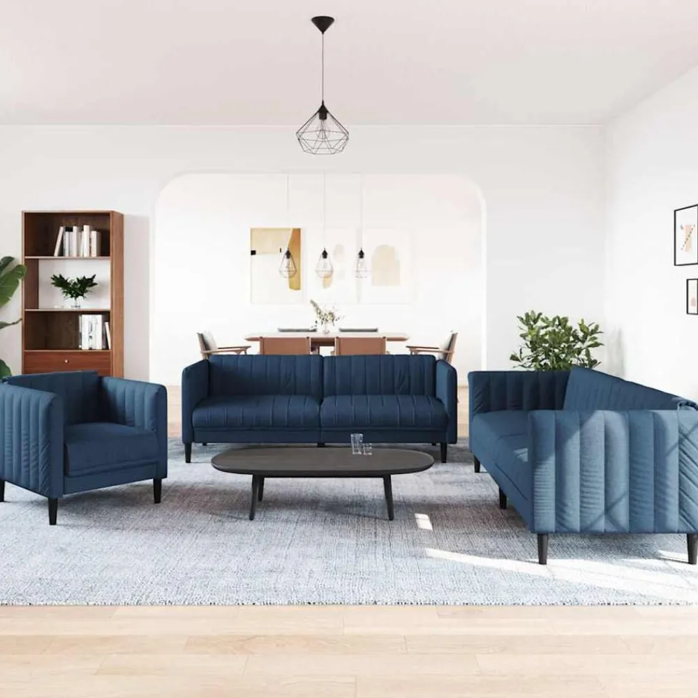 3-delige Loungeset stof>vidaXL Best